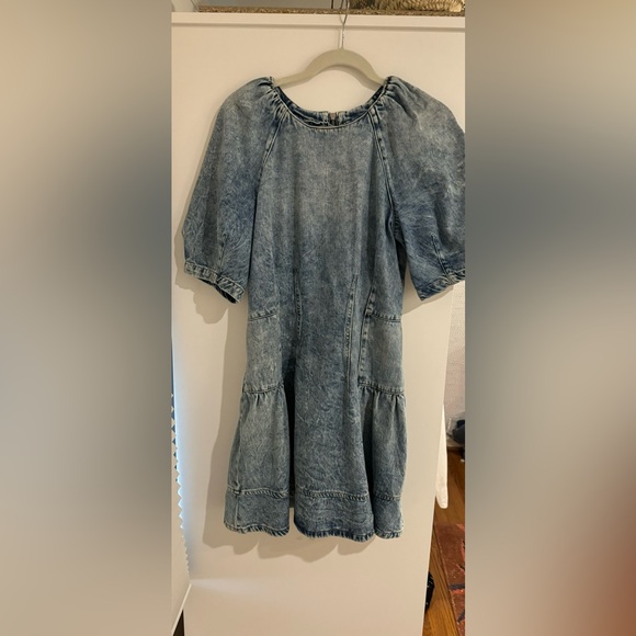 Simkhai Holland Denim Mini Dress size Medium - Picture 3 of 7
